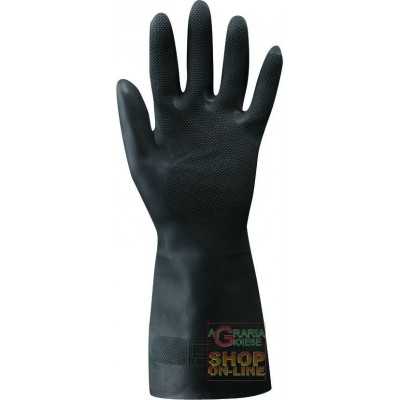 GLOVE IN LATEX REINFORCED IN NON-SLIP NEOPRENE WITH FLOCKED