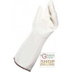 WHITE NITRILE GLOVE WITH HIGH THERMAL INSULATION INTERNAL