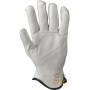 GUANTO IN PELLE OVINA ORLATO COLORE BIANCO TG 7 8 9 10 