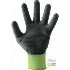 GLOVE IN POLYESTER PALM COVERED IN LATEX COLOR YELLOW BLACK TG