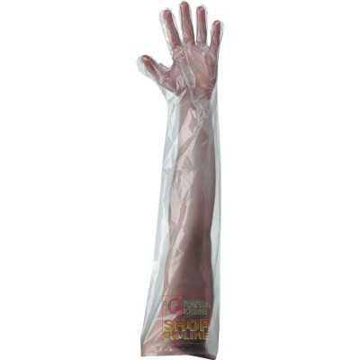 GLOVE IN POLYETHYLENE DISPOSABLE 85 CM IN LENGTH PACK OF 50