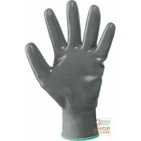 GLOVE IN SYNTHETIC FABRIC FULLY COVERED IN NITRILE GRAY COLOR