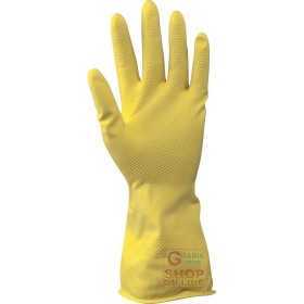 LATEX GLOVE WITH YELLOW DROP BAND SIZE SML XL