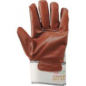 NBR GLOVE BACK AND SLEEVE IN BRICK CANVAS TG 9 10