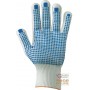 SYNTHETIC FABRIC GLOVE DOTTED PALM INTERIOR IN NYLON KNIT WRIST