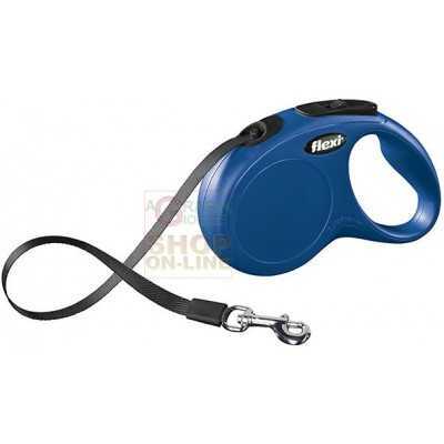 AUTOMATIC LEASH FLEXI NEW CLASSIC WITH BLUE RIBBON KG. 50 MT. 5