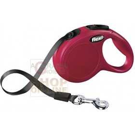 AUTOMATIC LEASH FLEXI NEW CLASSIC WITH RED RIBBON KG. 12 MT. 3