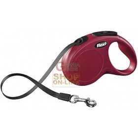 AUTOMATIC LEASH FLEXI NEW CLASSIC WITH RED RIBBON KG. 15 MT. 5