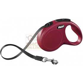 AUTOMATIC LEASH FLEXI NEW CLASSIC WITH RED RIBBON KG. 50 MT. 5