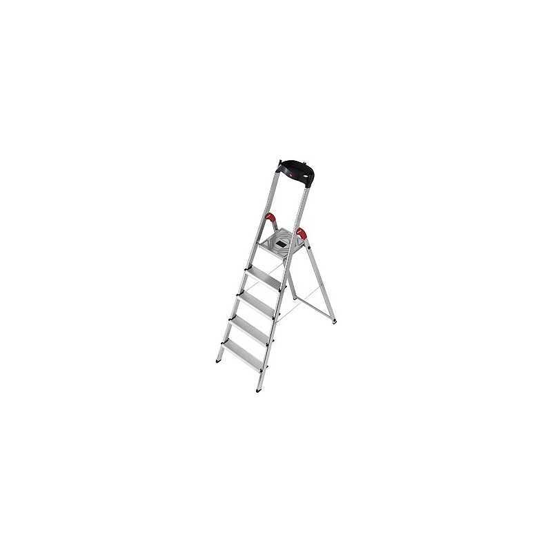 Hailo L40 EasyClix 4-Step Aluminium Safety Ladder, Grey - Supports 150 Kg, Max Working Height 2.59 M - View #10