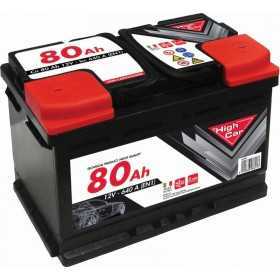 HIGH CAR BATTERY FOR CAR 80Ah SPUNTO 680A CM. 27,6x17,5x19h.