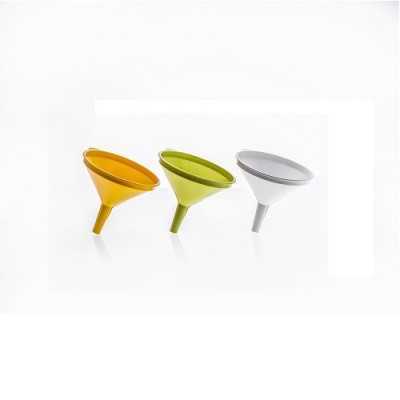 FUNNEL IN PLASTIC WITHOUT FILTER CM. 14 White / Ocher Yellow /