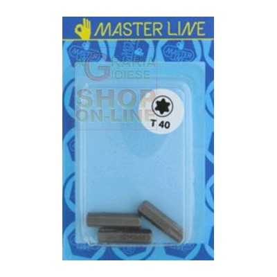 INSERTI TORX MM. 25 GR.T40 M 8,0 PZ. 3 