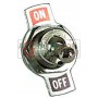 Universal on-off stop switch with ring nut fixing for chainsaw