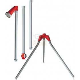 IPIERRE SHOWER ON GALVANIZED TRIPOD WITH QUICK COUPLING AND