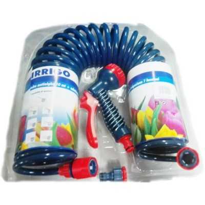 IRRIGO SPIRAL HOSE KIT MT. 10 WITH GUN AND FITTINGS