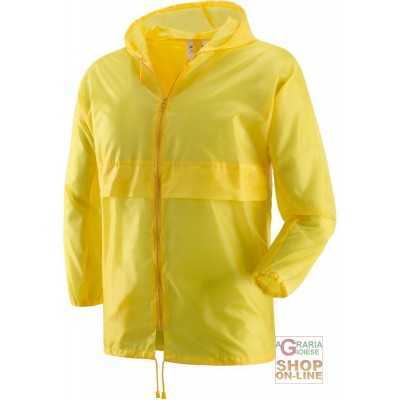 K WAY CON CERNIERA COLORE GIALLO TG M L XL XXL 