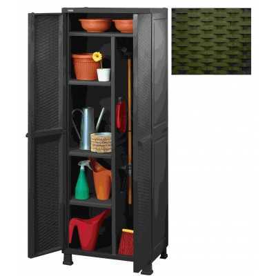 KETER ARMADIO QUATTRO RIPIANI CM.65X45X184h PORTA SCOPE MARRONE 