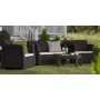 KETER LIVING ROOM IN SHOCK RESIN MOD. VEGAS BROWN WITH CUSHIONS
