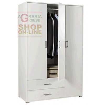 CABINET KIT WITH 3 DOORS WITH 2 DRAWERS CM.120X51X183H WHITE
