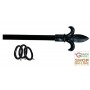 STICK KIT FOR CURTAINS IN ANTHRACITE IRON LANCE POINT CM.120-210