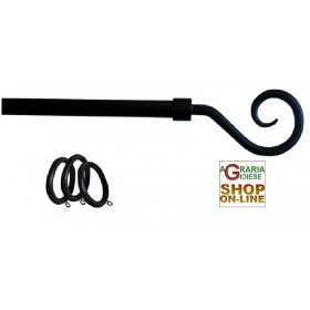 STICK KIT FOR CURTAINS IN ANTHRACITE IRON CURLY POINT CM.120-210