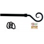 STICK KIT FOR CURTAINS IN ANTHRACITE IRON CURLY POINT CM.120-210