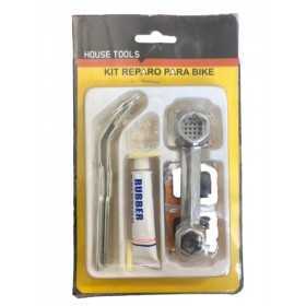 BICYCLE RUBBER PUNCTURE REPAIR KIT WITH GLUE AND TIP TOP KEY