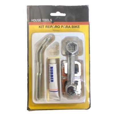 BICYCLE RUBBER PUNCTURE REPAIR KIT WITH GLUE AND TIP TOP KEY