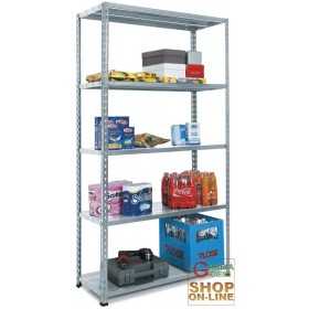 SHELVES KIT WITH 5 SHELVES CM. 40X100 WITH WHOLE RODS