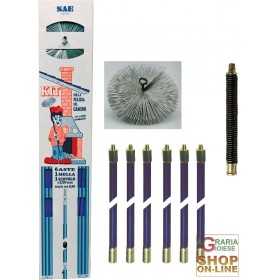 CHIMNEY SWEEP KIT MT. 8.60 WITH SPRING AND BRUSH DIAM. 250