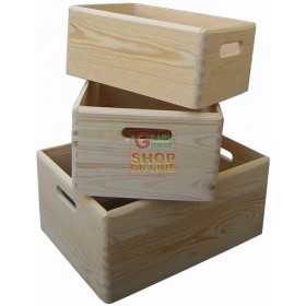 KIT THREE WOODEN BOXES PETUNIA MODEL 3 PIECES