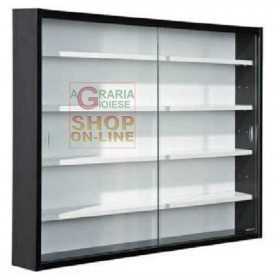 SHOWCASE KIT WITH TWO DOORS CM. 80 X 9.5 X 60 BLACK