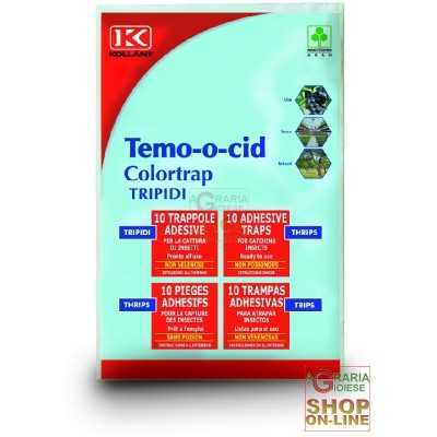 KOLLANT TEMOOCID TRAPPOLE ADESIVE COLORTRAP TRIPIDI PZ.10 