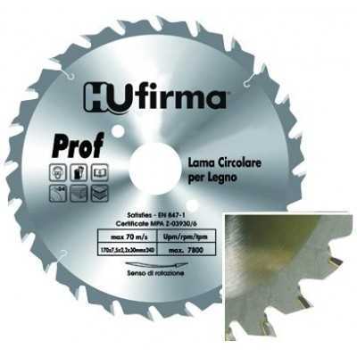 CIRCULAR SAW BLADE HU-FIRMA WOOD 40 TEETH WIDIA F30 MM.200