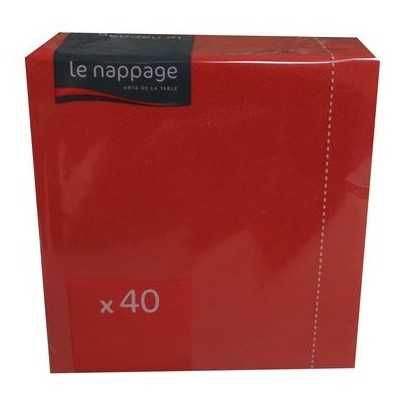 LE NAPPAGE NAPKINS 38x38 2 PLY 40 PIECES RED PARTY