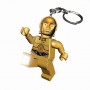 LEGO STAR WARS C-3PO FORMATO TORCIA PORTACHIAVI CON CATENELLA E