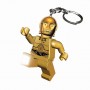 LEGO STAR WARS C-3PO TORCH FORMAT KEY RING WITH CHAIN AND RING
