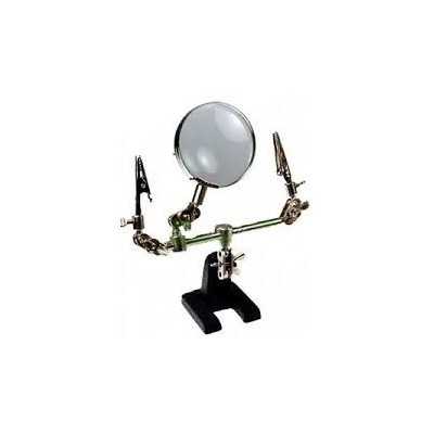 Magnifying glass with pliers for electronics diameter mm. 63