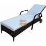 SUN LOUNGER BLINKY MOD. ATENA SIMIL RATTAN DARK BROWN