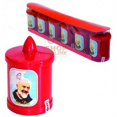 LUMINO VOTIVO ELETTRICO A BATTERIA MOD. PADRE-PIO A LED 
