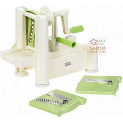 LURCH VEGETABLE SLICER WITH THREE INTERCHANGEABLE BLADES LU