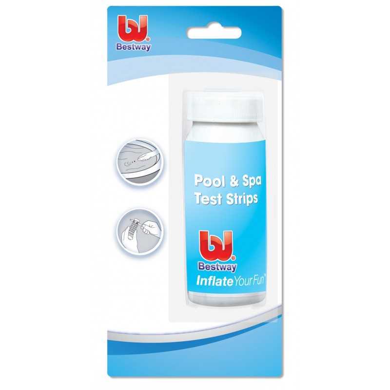 BESTWAY 58142 TEST KIT WITH STICK STRIPES FOR POOLS PH CHLORINE ALK...