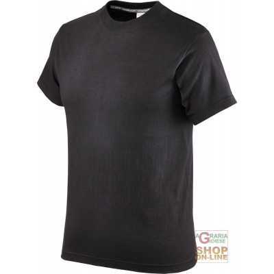 MAGLIETTA COTONE MEZZA MANICA GR 145 COLORE NERO TG S XXL 