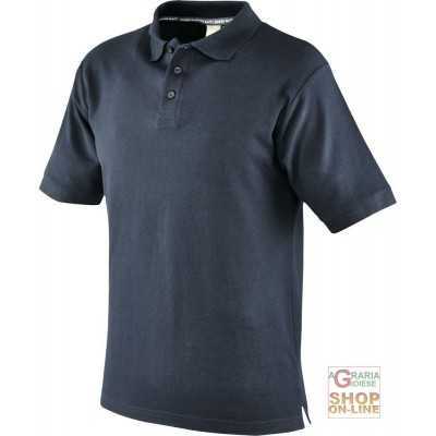 MAGLIETTA POLO 100% COTONE CARDATO COLORE BLU TG S XXL 
