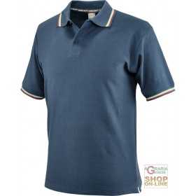 POLO SHIRT 100% CARDED COTTON BLUE COLOR TG S XXL