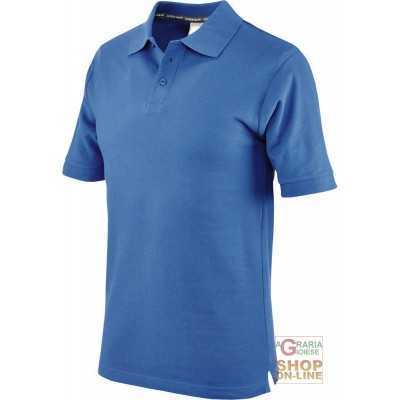 MAGLIETTA POLO 100% COTONE CARDATO COLORE BLU ROYAL TG S XXL 