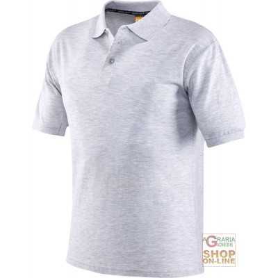 MAGLIETTA POLO 100% COTONE CARDATO COLORE GRIGIO CHIARO TG S