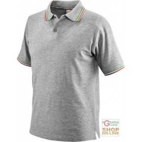 POLO SHIRT 100% CARDED COTTON COLOR LIGHT GRAY SIZE S XXL