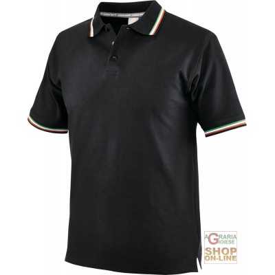 POLO SHIRT 100% CARDED COTTON COLOR BLACK TG S XXL